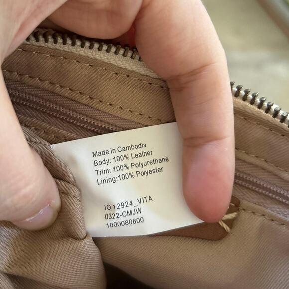 The Sak Cream White Leather Crochet Trim Wristlet Wallet 8.5x5.5 - Picture 7 of 9